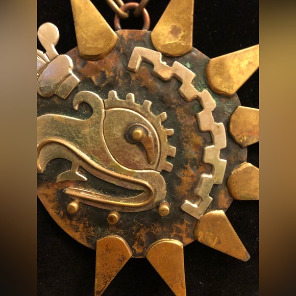 Vintage Mexico Peyote Bird Copper Necklace 1970’s - Picture 2 of 11